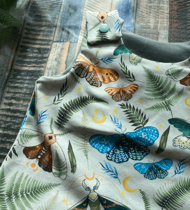 Moths & Ferns Dungarees 6-12m