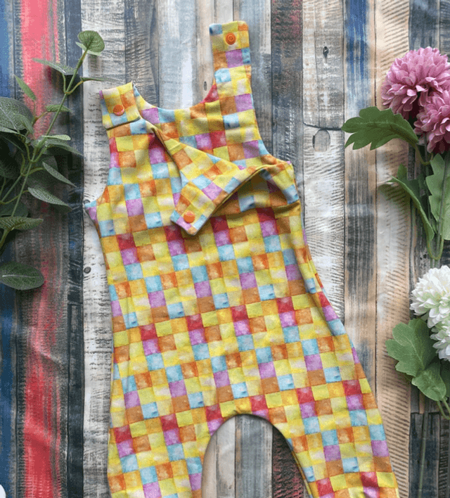 Check Dungarees 3-6m