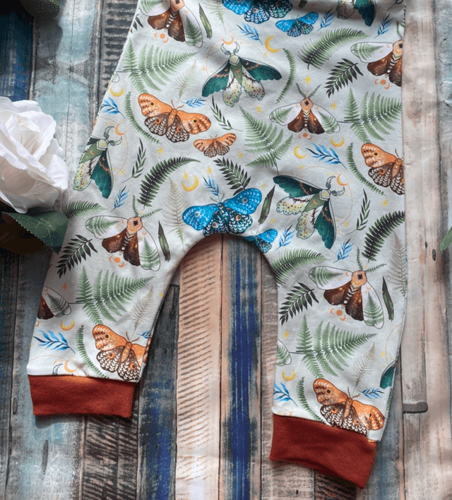Moths & Ferns Dungarees 6-12m