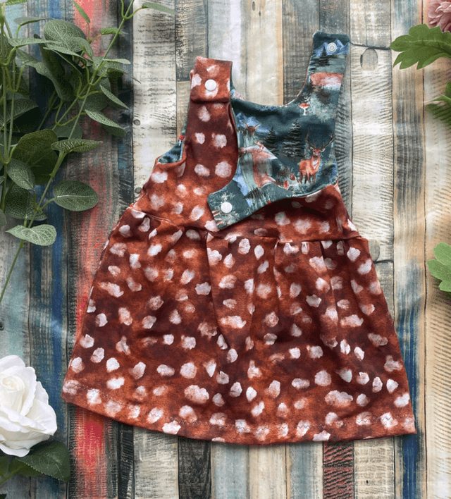 Deer Spots Snappy Dress 3-6m