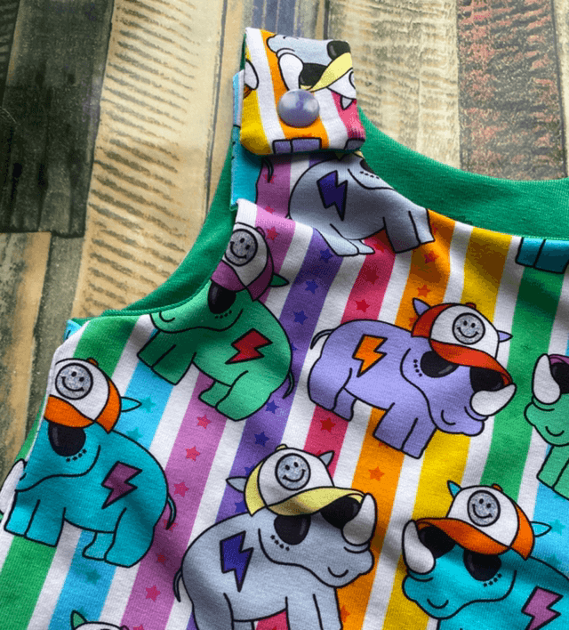 Rainbow Rhinos Dungarees 0-3m