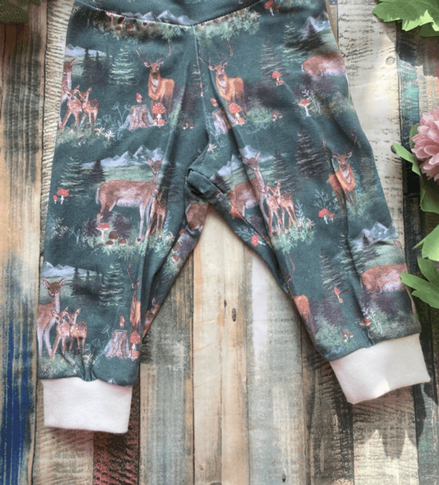 Deer Khaki Leggings 3-6m