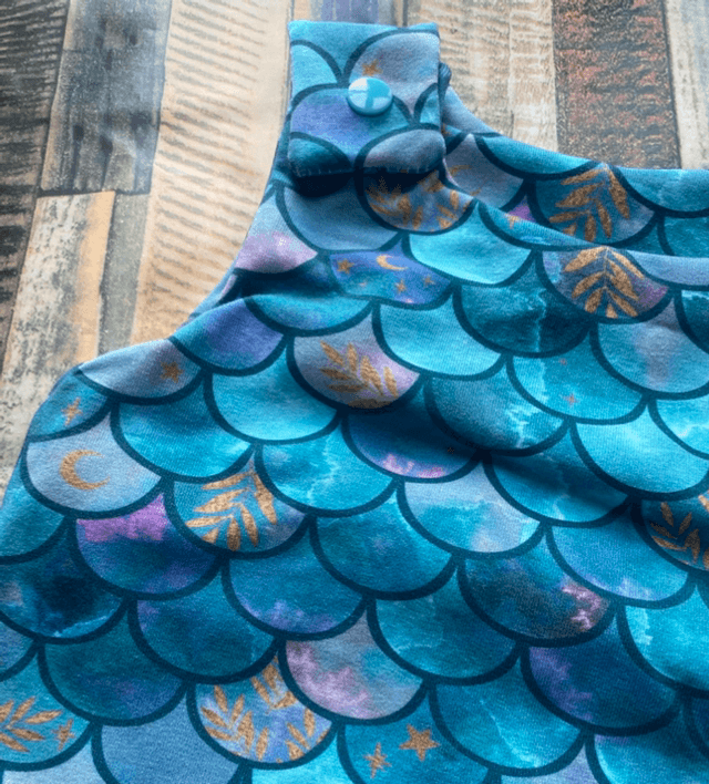 Mermaid Scales Teal Dungarees 6-12m