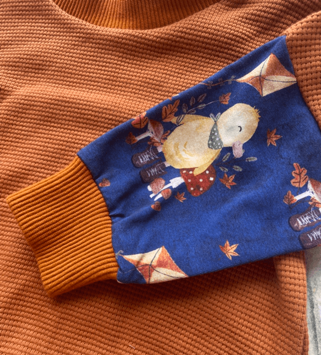 Autumn Buddy Duck Waffle Jumper 9-12m