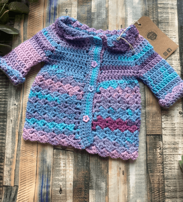 Crochet Cardigan 0-3m