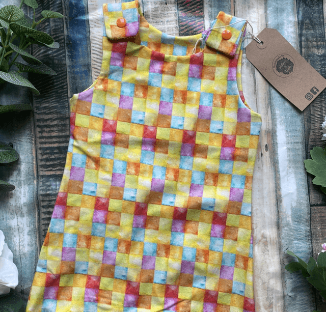Check Short Dungarees 6-9m
